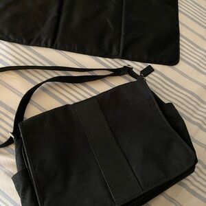 Y2K Vintage Coach Black Messenger/Diaper Bag w changing pad!